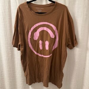Grayson Threads Brown Tee with Pink Dot Accents